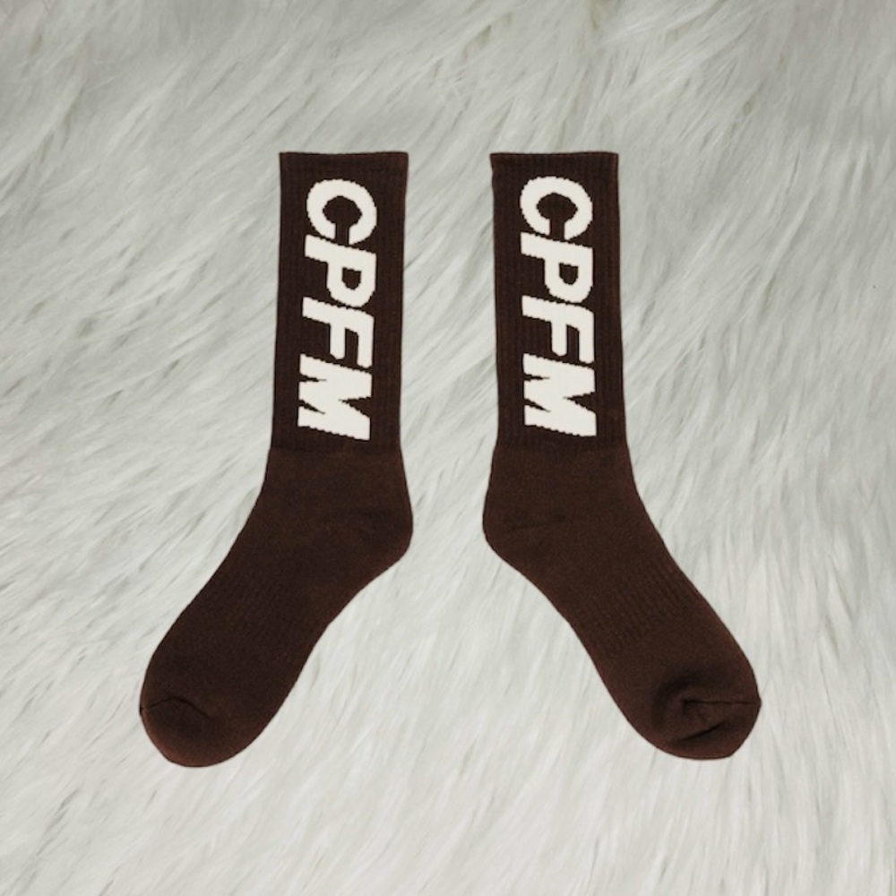 CPFM Cactus Plant Flea Market socks - Brown w/ White Logo